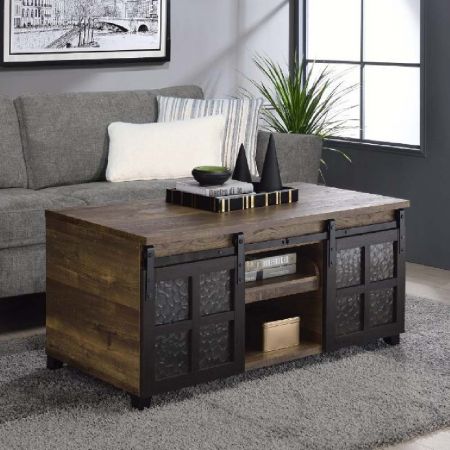Konferenční stolek s posuvnými kolejnicovými dveřmi, model Gass, hloubka 60 cm